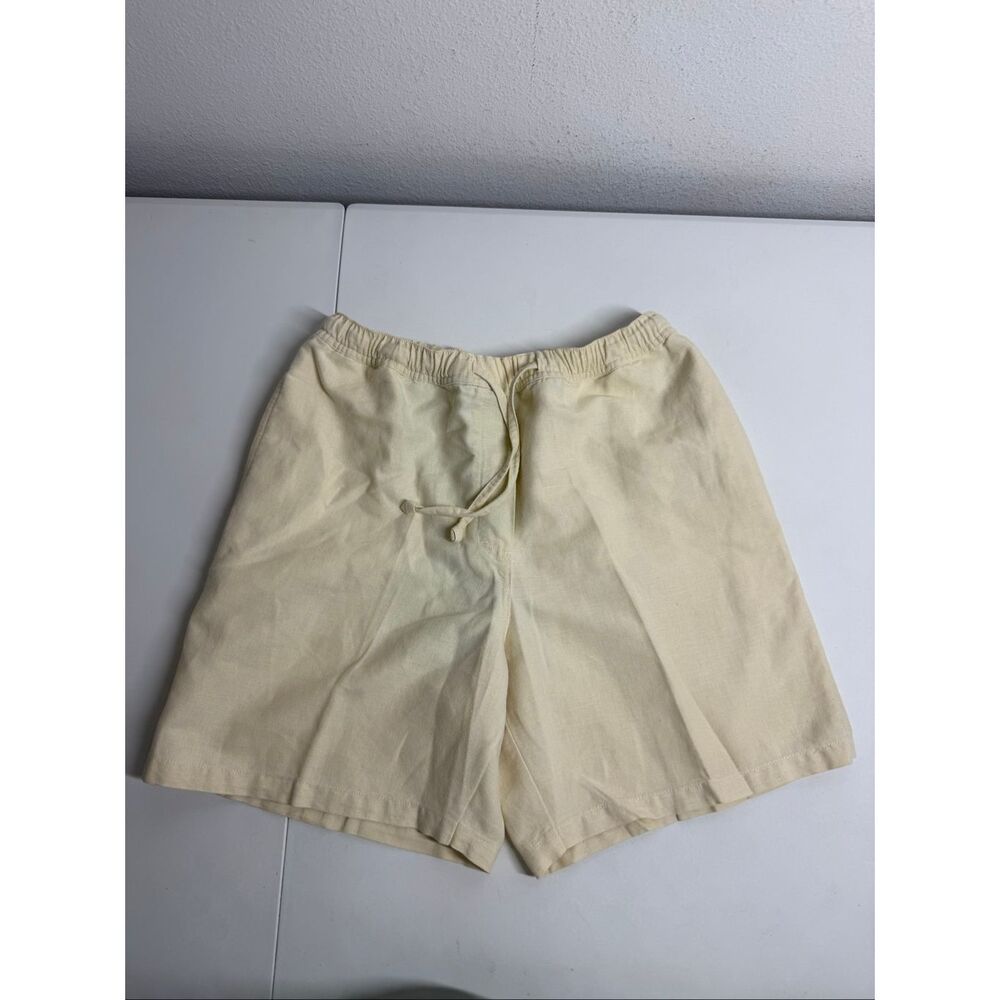 Style & Co Linen Blend Drawstring Shorts Women’s Sz S Ivory Cream Pull-On Casual - Picture 2 of 9